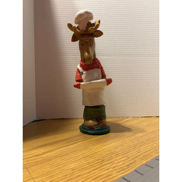 Moose Baker Figurine Statue CheDecoration Decor Cute - Picture 1 of 8